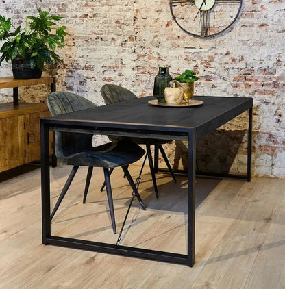 "Britt" black - Table de salle à manger 140cm